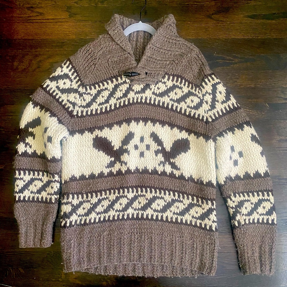 American Eagle Vintage Fireside Shawl Collar Sweater